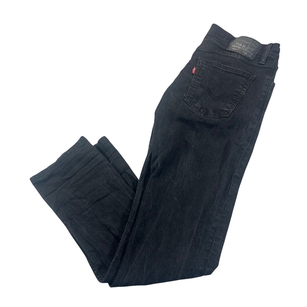 Levi's Mens Jeans 32x32 Black 508 Regular Taper Fit Denim Pants Dark Wash